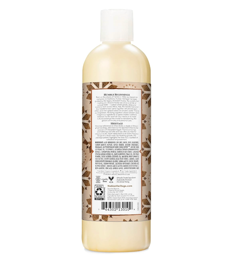 Nubian Heritage Body Wash, Raw Shea Butter, 13 fl oz