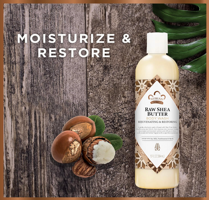 Nubian Heritage Body Wash, Raw Shea Butter, 13 fl oz