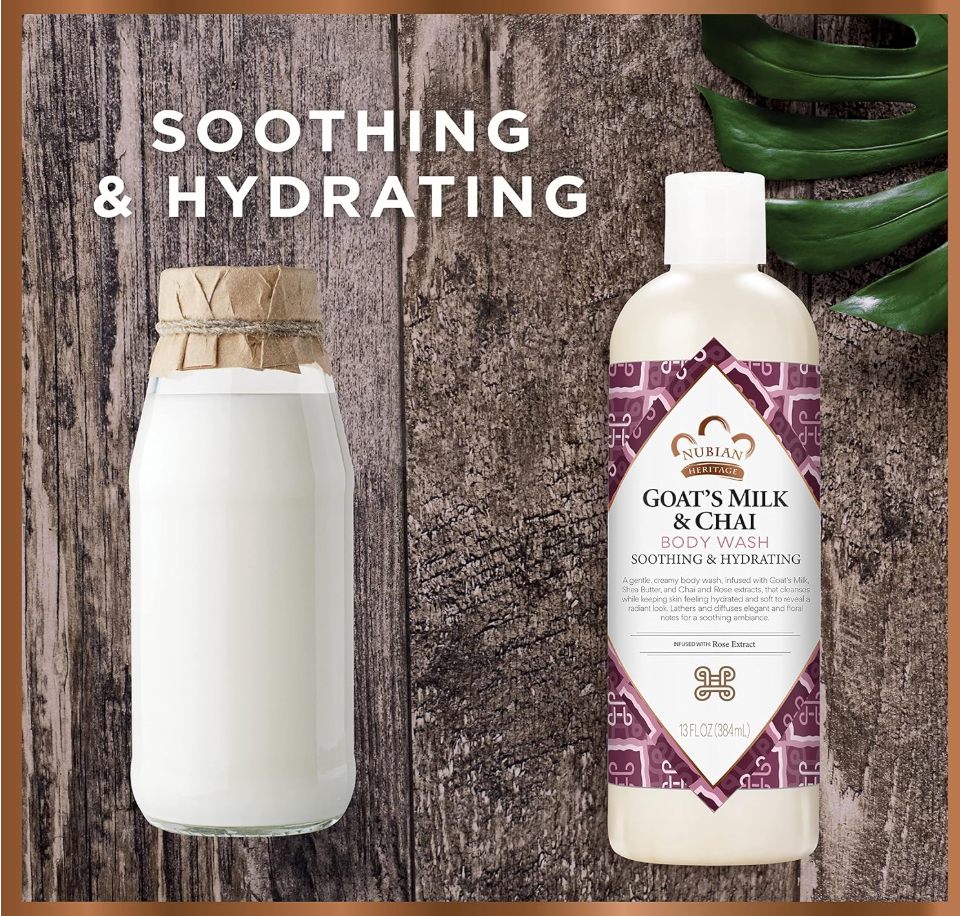 Nubian Heritage Body Wash, Goat's Milk + Chai, 13 fl oz
