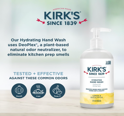 Kirk's Gentle Castile Hand Soap, Lemon Eucalyptus, 12 fl oz