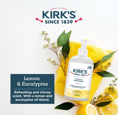 Kirk's Gentle Castile Hand Soap, Lemon Eucalyptus, 12 fl oz