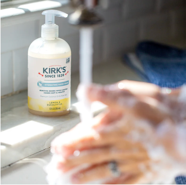 Kirk's Gentle Castile Hand Soap, Lemon Eucalyptus, 12 fl oz