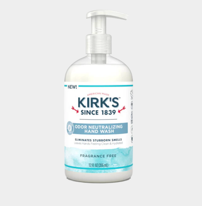 Kirk's Odor Neutralizing Hydrating Hand Wash, Fragrance Free, 12 fl oz