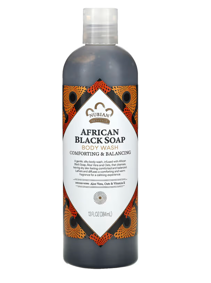Nubian Heritage Body Wash, African Black Soap, 13 fl oz