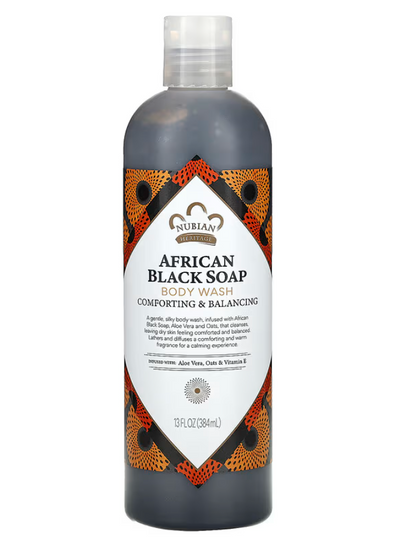 Nubian Heritage Body Wash, African Black Soap, 13 fl oz