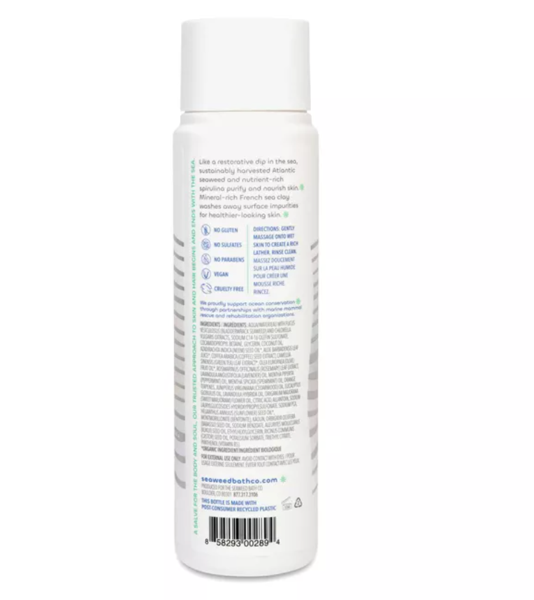 The Seaweed Bath Co. Detox Body Wash, Rosemary + Mint, 12 fl oz