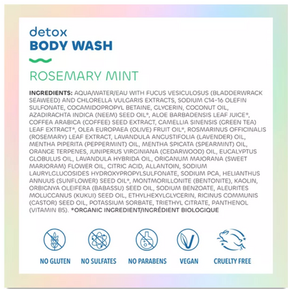The Seaweed Bath Co. Detox Body Wash, Rosemary + Mint, 12 fl oz