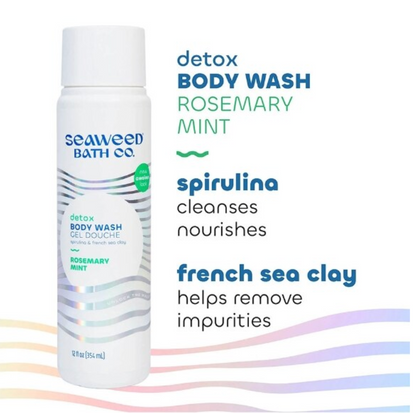 The Seaweed Bath Co. Detox Body Wash, Rosemary + Mint, 12 fl oz