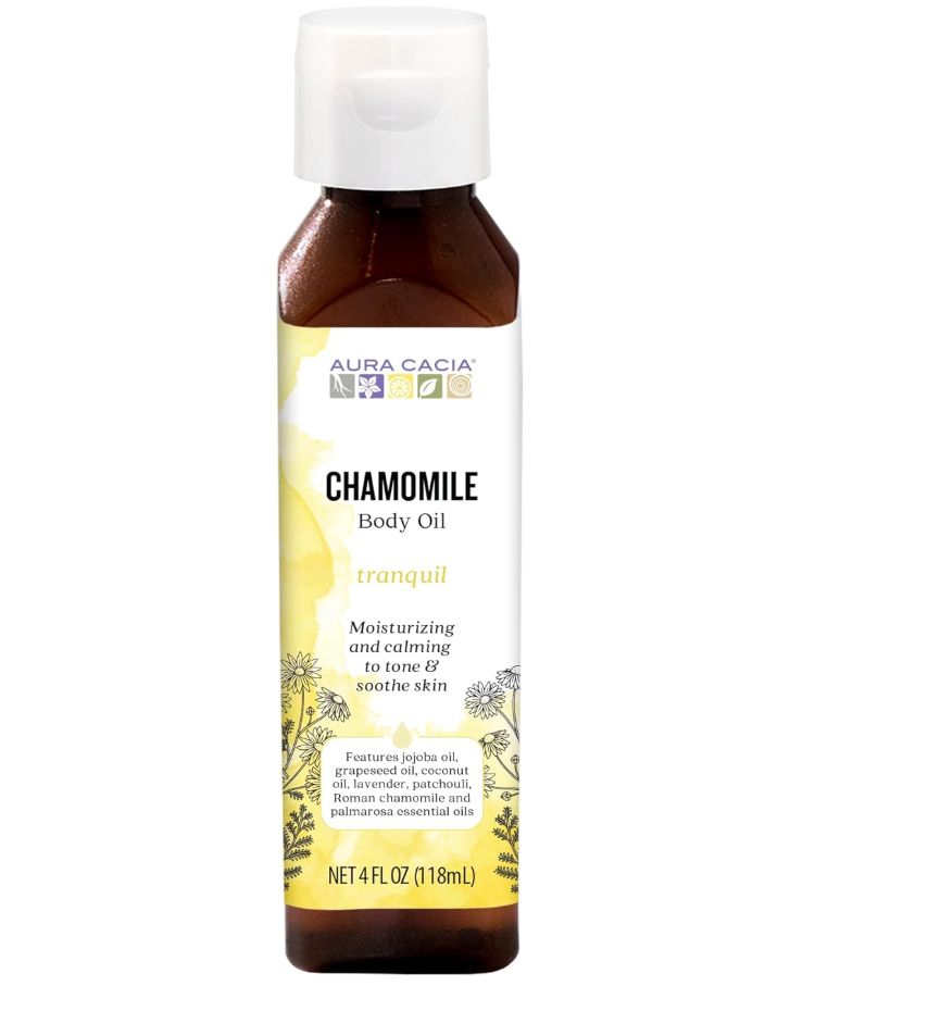 Aura Cacia Tranquil Chamomile Body Oil, 4 oz