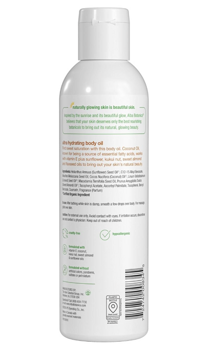 Alba Botanica Intense Hydration Body Oil, 8.5 oz