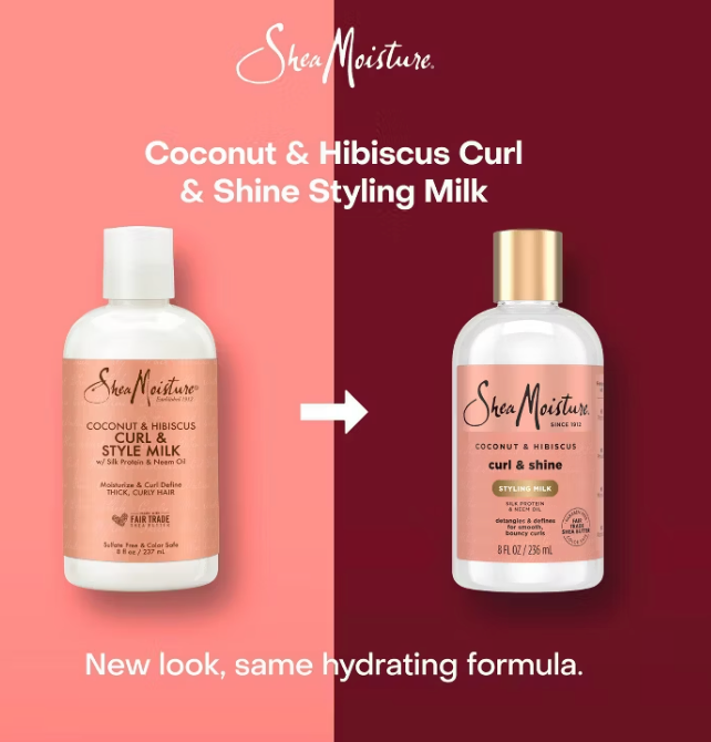 SheaMoisture Curl & Style Milk, coconut & hibiscus 8 oz