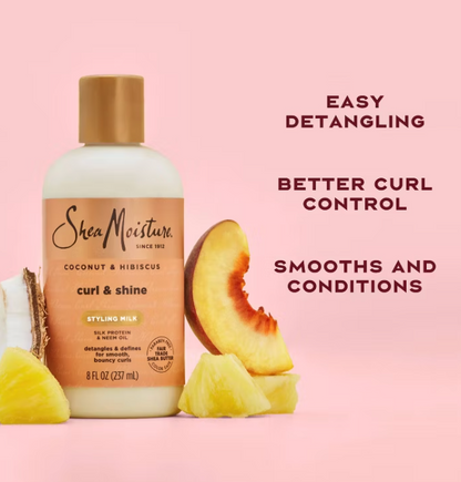SheaMoisture Curl & Style Milk, coconut & hibiscus 8 oz