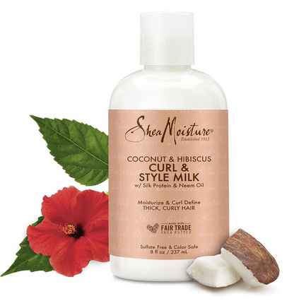 SheaMoisture Curl & Style Milk, coconut & hibiscus 8 oz