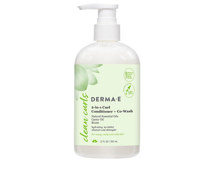 Derma E Conditioner 2 In 1 Curl Wsh, 12 fl oz