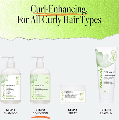Derma E Conditioner 2 In 1 Curl Wsh, 12 fl oz