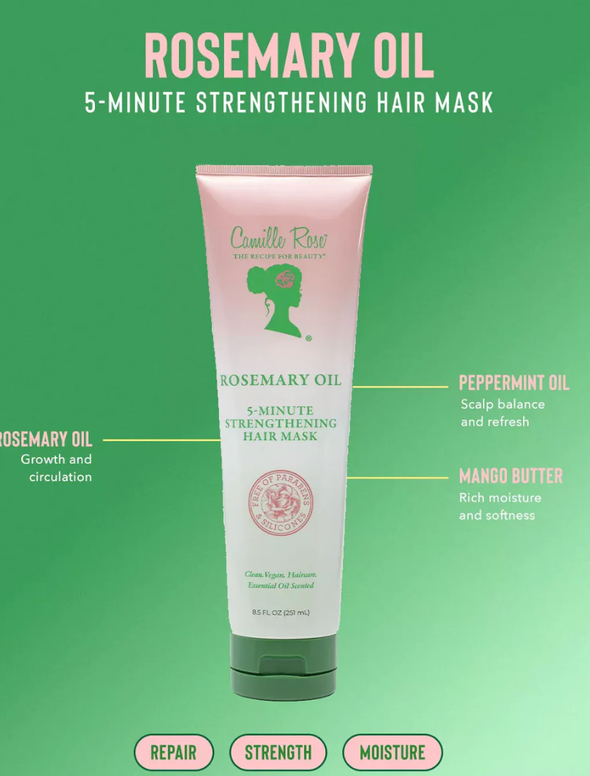 Camille Rose Rosemary Oil 5-Minute Hair Mask, 8.5 oz