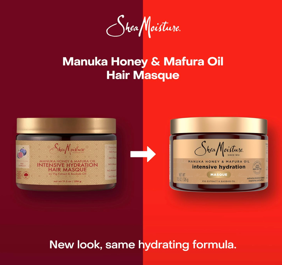 SheaMoisture Intensive Hydration Hair Masque Manuka Honey & Mafura Oil 11.5 oz