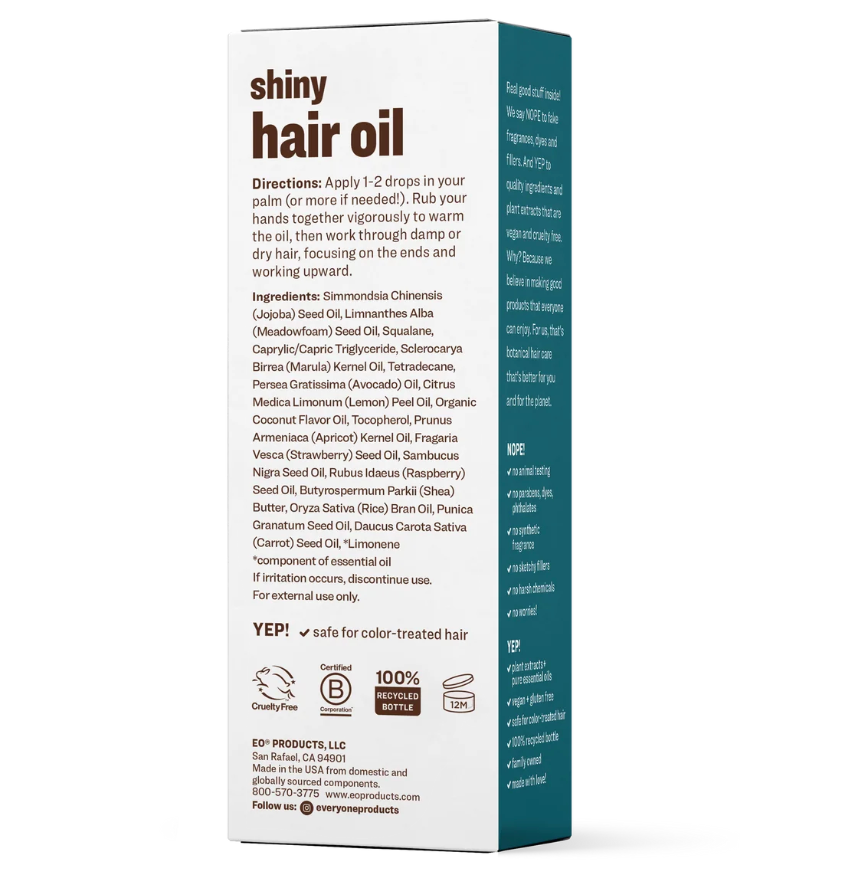 Everyone Shiny Hair Oil, 2 fl oz