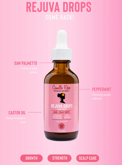 Camille Rose Rejuva-Drops Grow Back Hair Serum, 2 oz