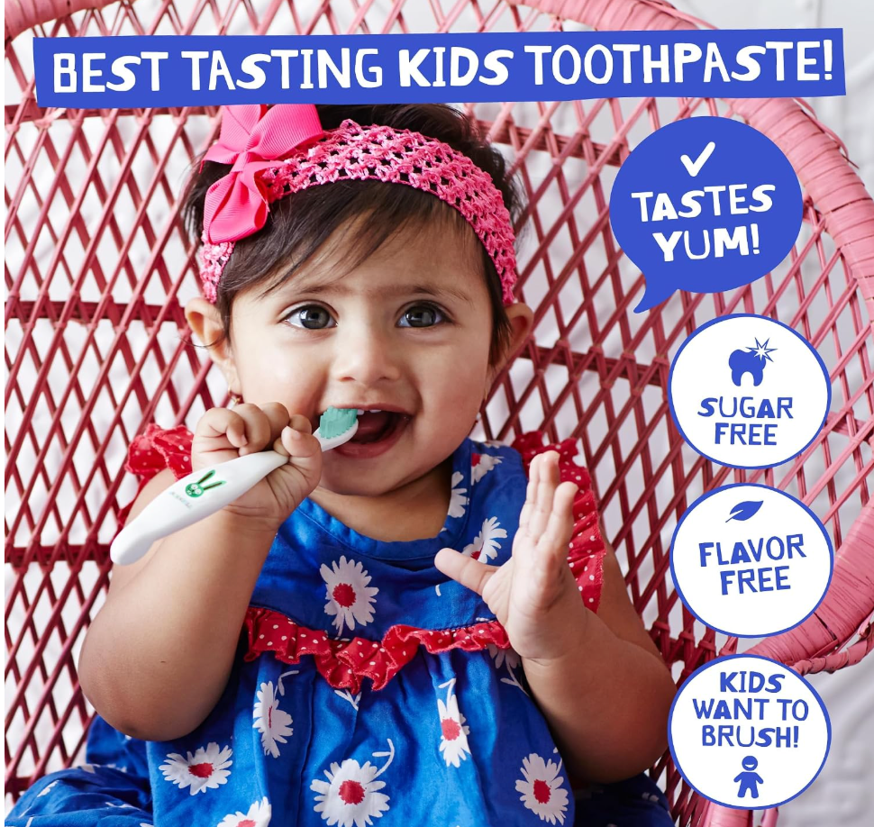 Jack N' Jill Kids Flavor-Free Toothpaste, 1.76 oz