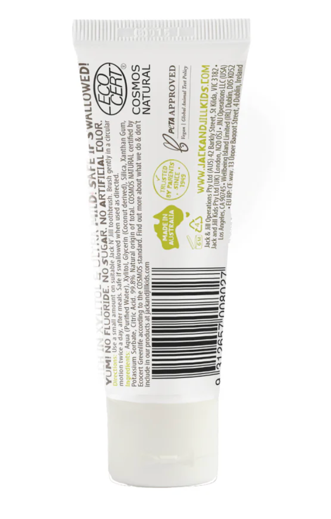 Jack N' Jill Kids Flavor-Free Toothpaste, 1.76 oz