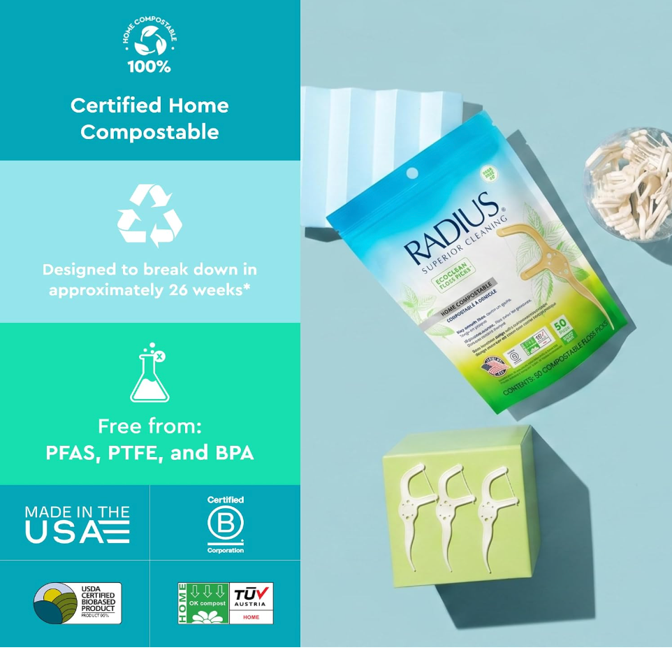 Radius Adult Peppermint Floss Picks