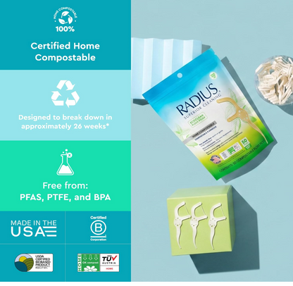 Radius Adult Peppermint Floss Picks