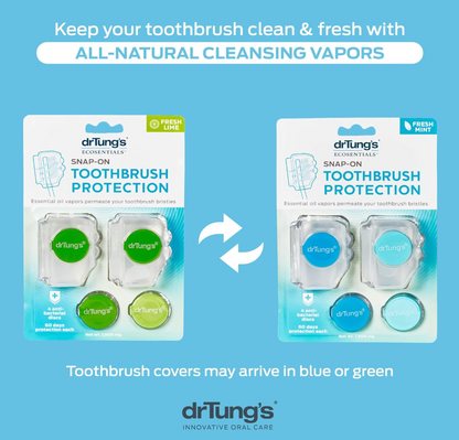 Dr. Tung's Snap-On Protection Toothbrush, 2 Count