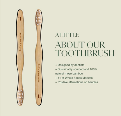 Plus Ultra Bamboo Smile Adult Toothbrush Hello Gorgeous 1 Ct