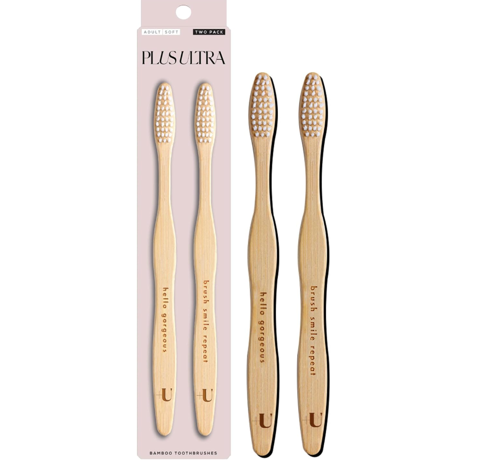 Plus Ultra Bamboo Toothbrush, 2 Pack