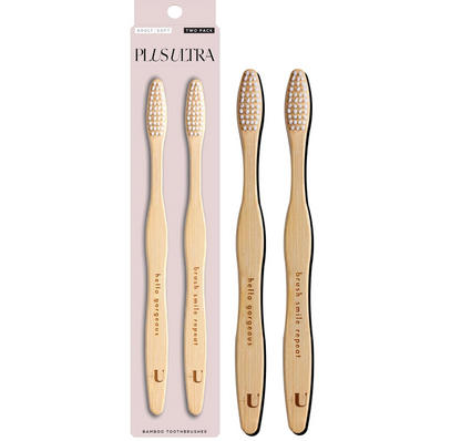 Plus Ultra Bamboo Toothbrush, 2 Pack