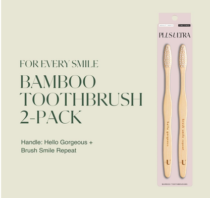 Plus Ultra Bamboo Toothbrush, 2 Pack