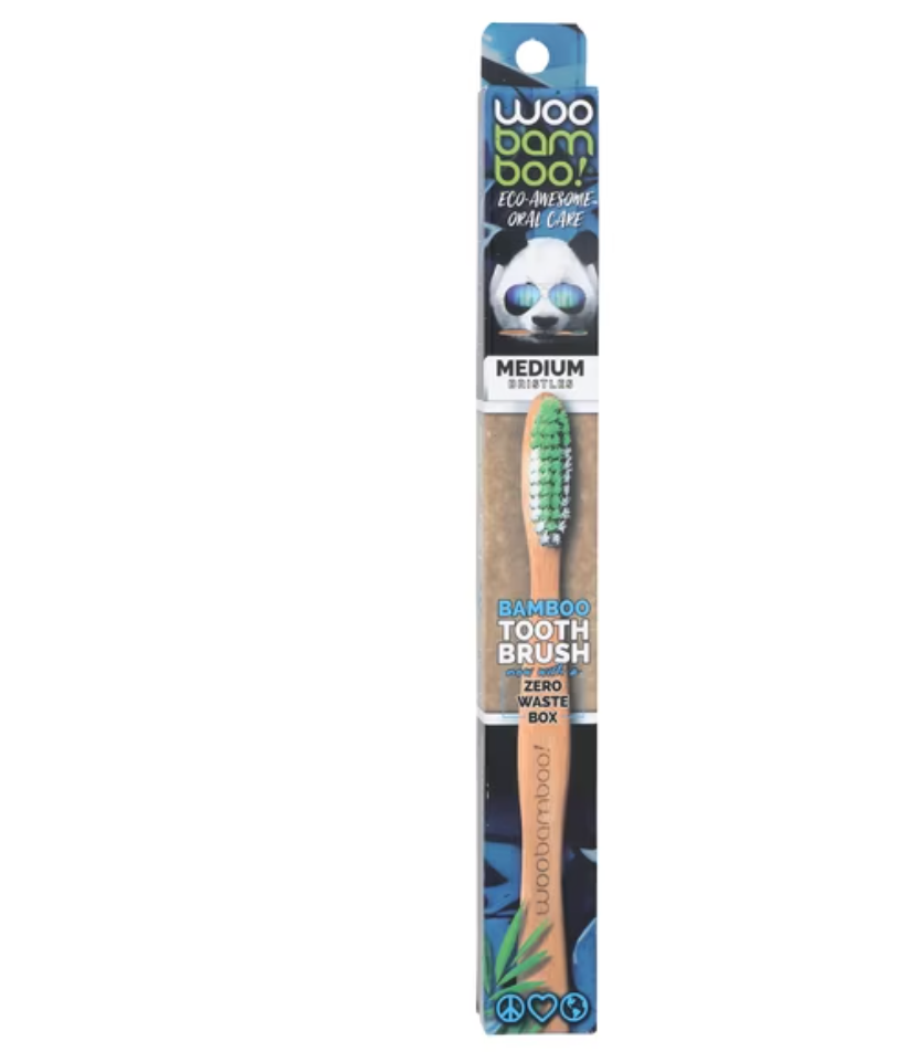 WooBamboo Zero Waste Medium Toothbrush, 1 Count