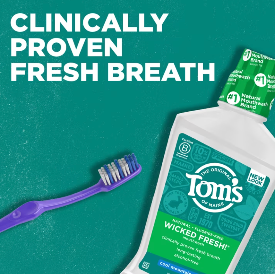 Tom's of Maine Wicked Fresh Mint Mouthwash, 16 oz