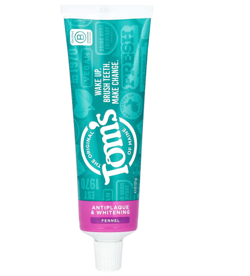 Tom's of Maine Whitening Fennel Toothpaste, 4.5 oz
