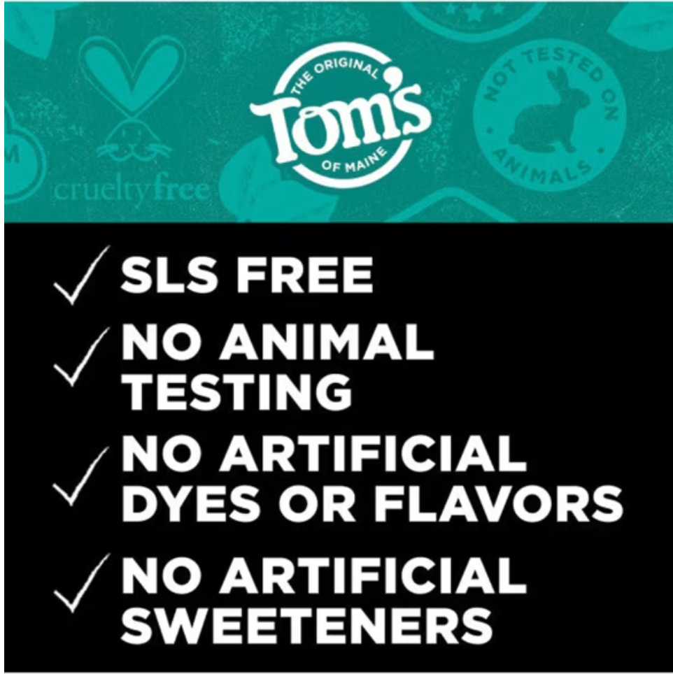 Tom's of Maine Charcoal Peppermint Toothpaste, 4 oz