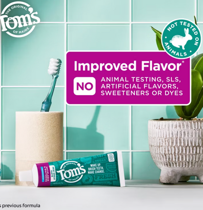 Tom's of Maine Whitening Peppermint Toothpaste, 4.5 oz