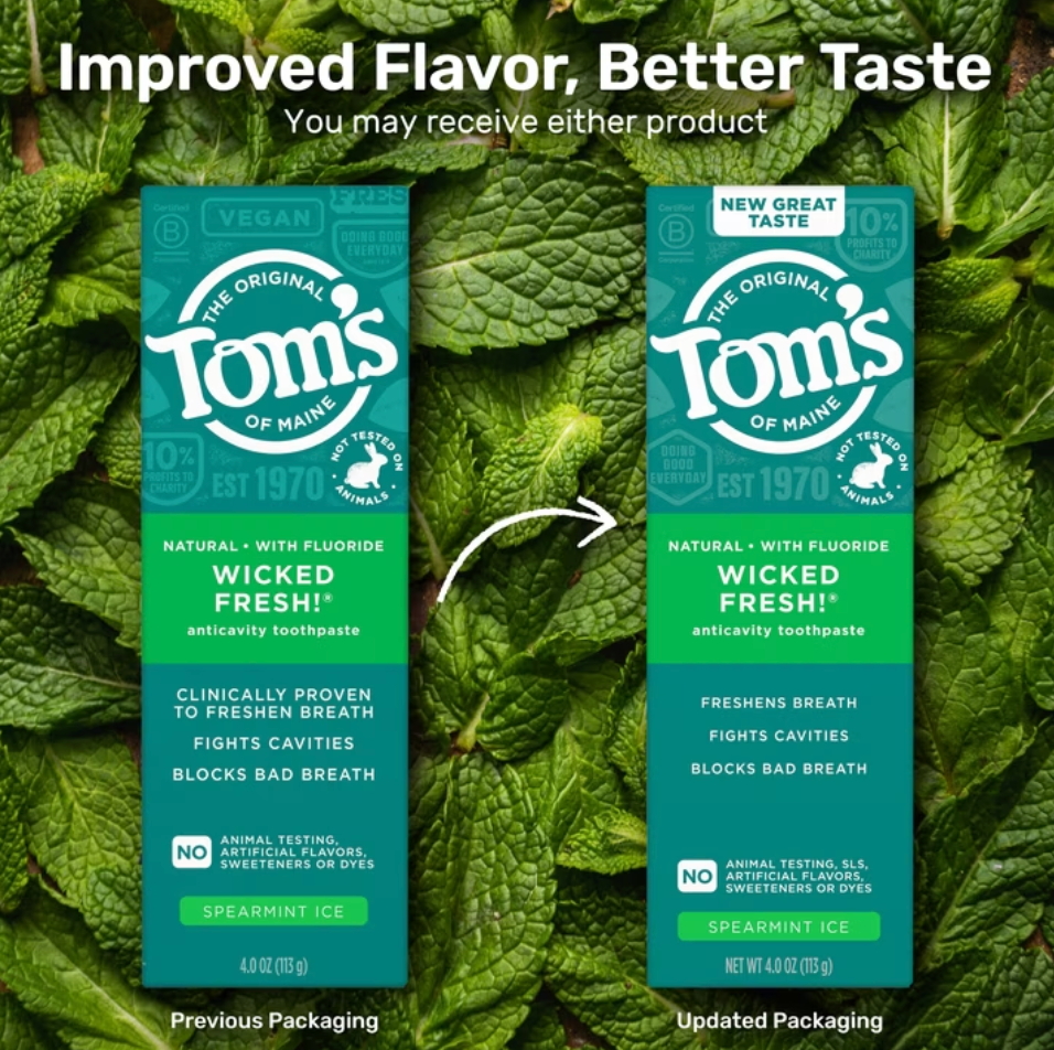 Tom's of Maine Spearmint Ice Toothpaste, 4 oz
