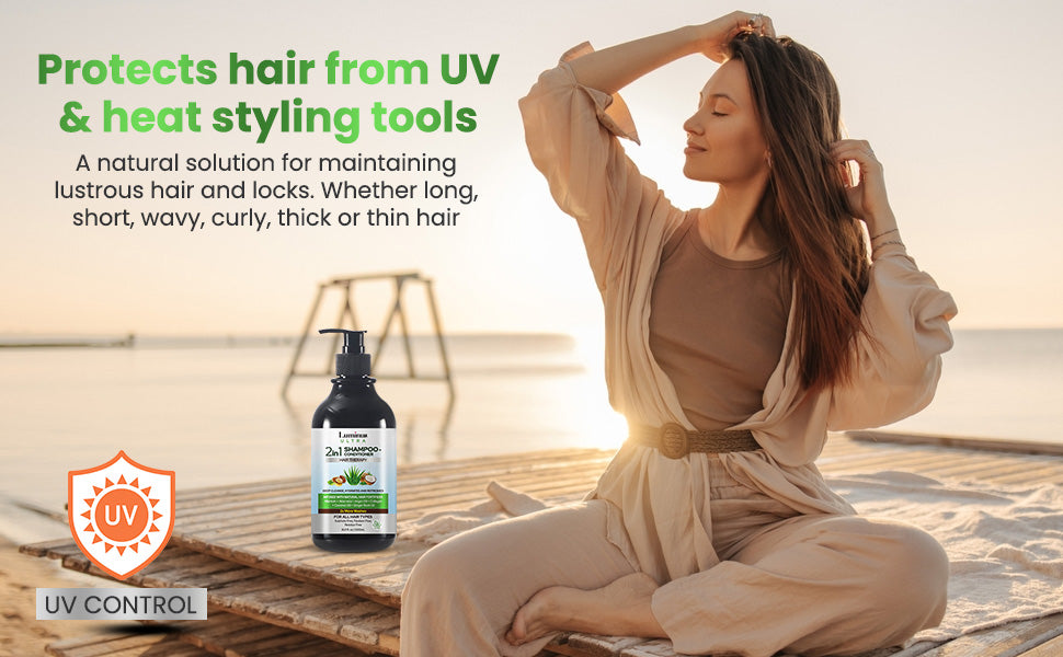 Organic 2 in 1 Shampoo Conditioner for Healthier Hair & Scalp - Sulfate and Paraben Free for Men & Women, 16.9 FL Oz-4