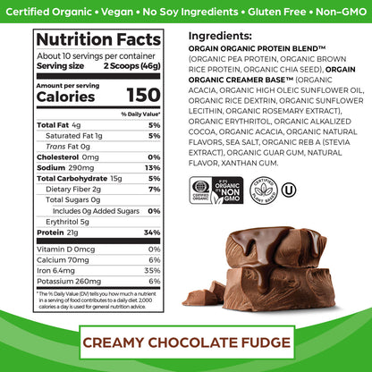 Orgain Creamy Chocolate Fudge (1X1.02 Lb  )-1