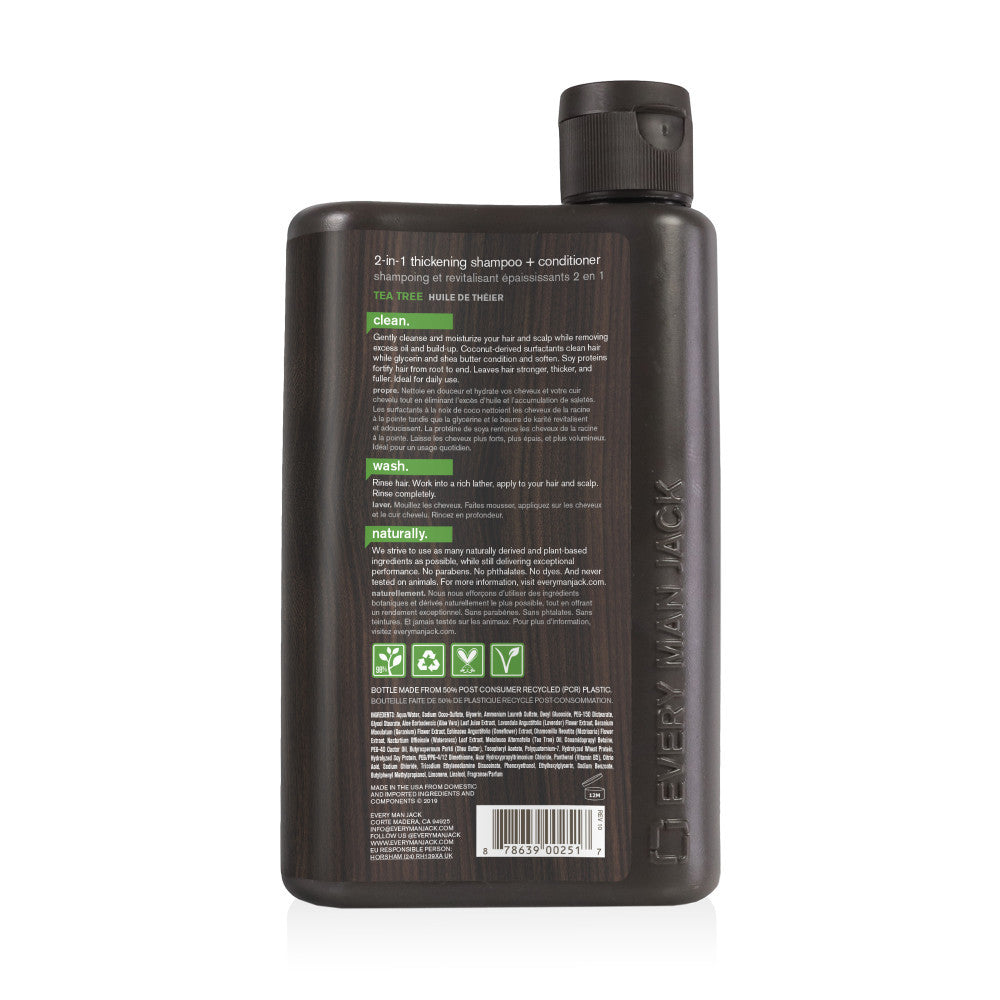 Every Man Jack 2-in-1 Thickening Shampoo Tea Tree  (1x13.5 OZ)-6